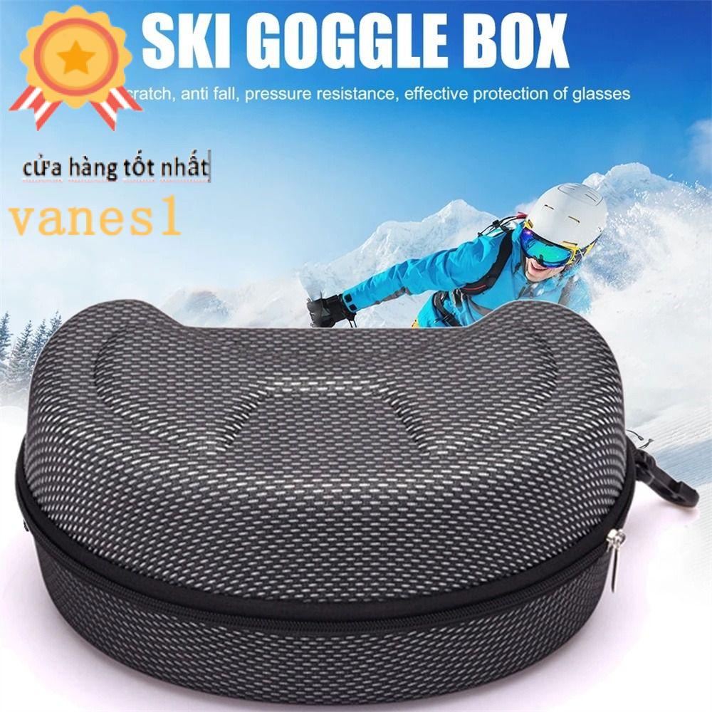 Hộp Đựng Kính Trượt Tuyết VANES1 Bằng EVA Cứng Chống Nước Có Khóa Kéo Ốp