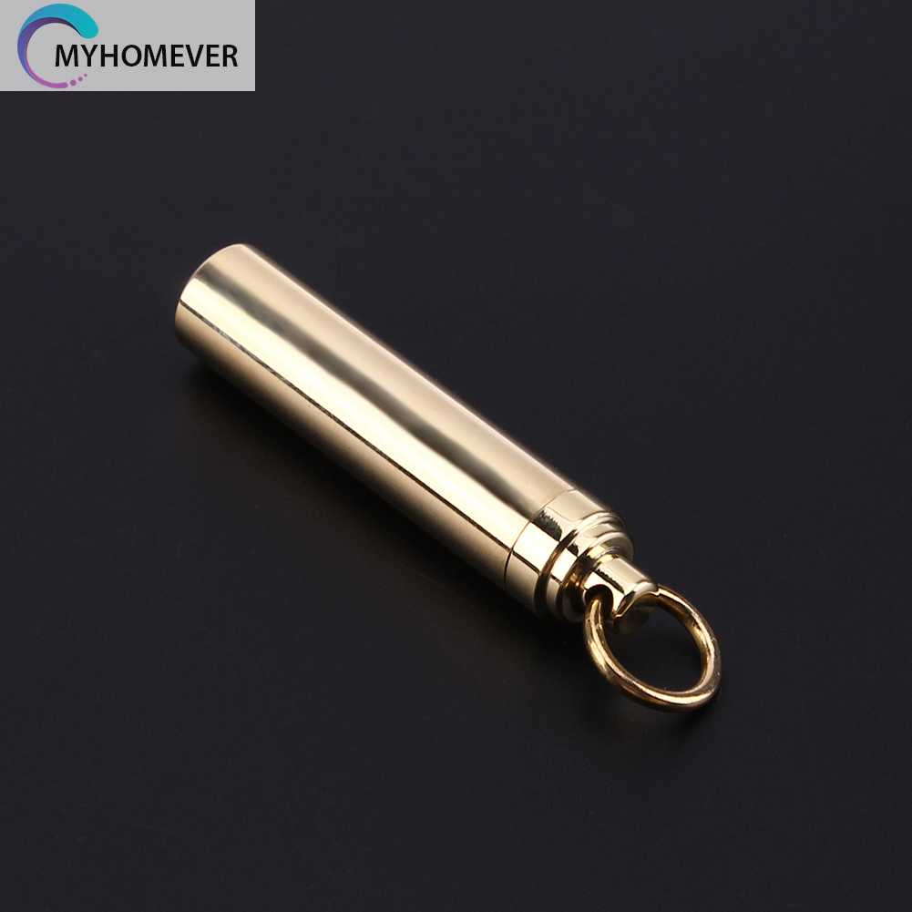 Móc Khóa Hình Chai Thuốc Mini Bằng Đồng Thau Chống Thấm Nước