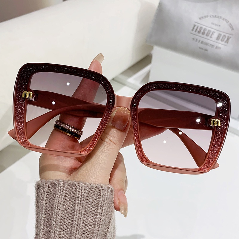 Kính Mát Chống Tia UV Gọng Lớn Thời Trang Mới Cho Nữ