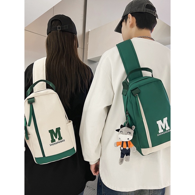 Túi Thể Thao Đeo Chéo Ngực Cỡ Lớn Phong Cách Đường Phố Nhật Bản