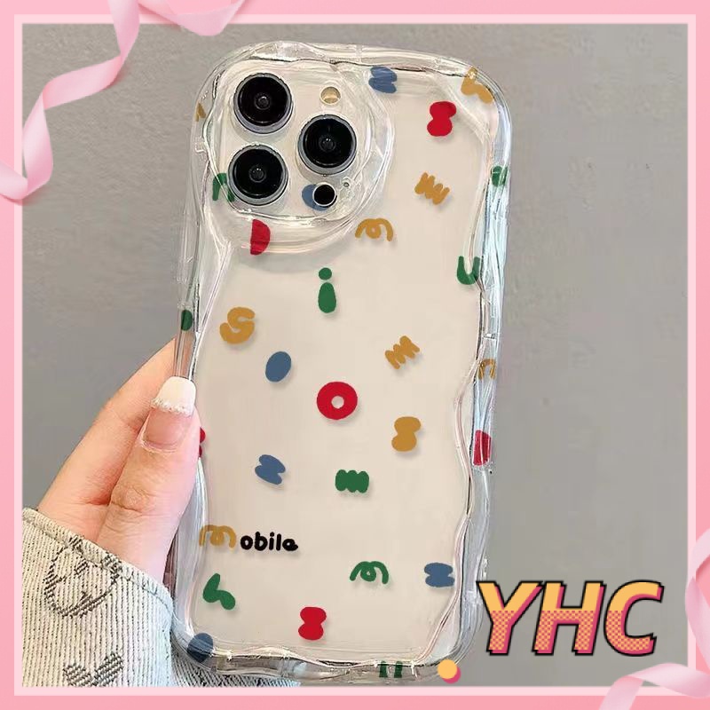 Ốp Lưng iPhone Màu sắc chữ cái nhỏ viền 3D chống chấn động trong suốt camera bảo vệ vỏ điện thoại Cho Iphone 6 / 6S / 6splus / se / 7 / 7plus / 8 / 8plus / X / xs / xsmax / 11 / 12 / 13 / 14 / plus / pro / pro max-222