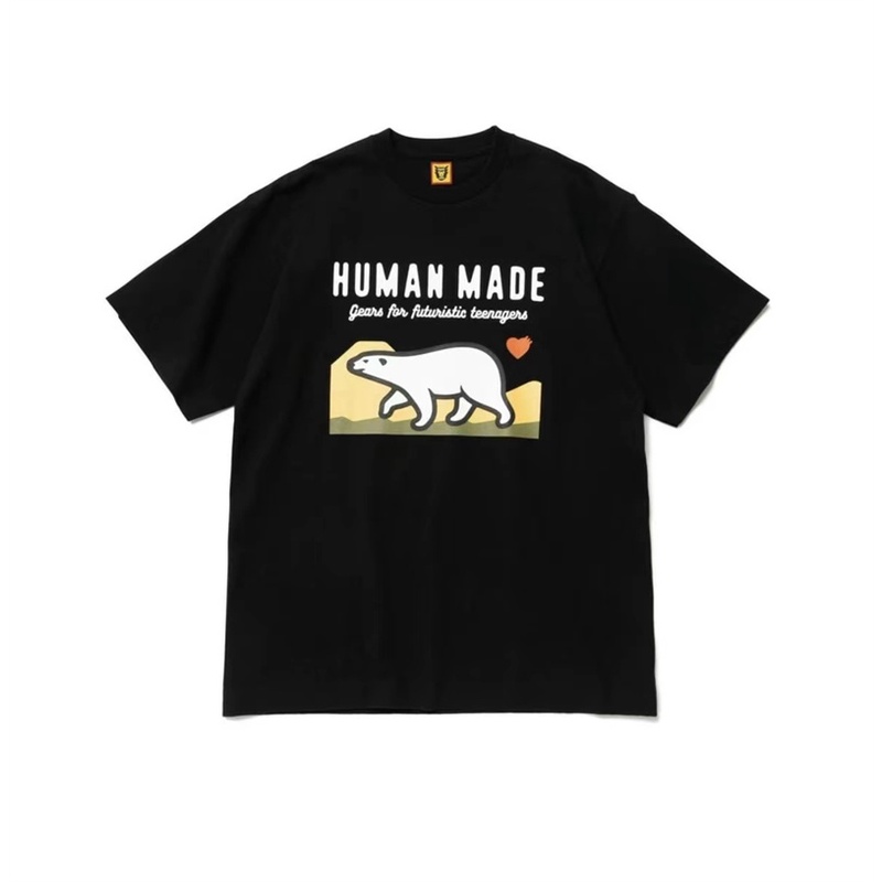 Áo Thun Ngắn Tay In Hình Gấu Bắc Cực Thời Trang