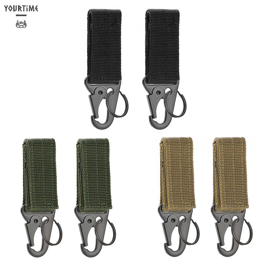 Bộ 2 Móc Nylon Treo Chìa Khóa Đeo Thắt Lưng Cho Hoạt Động Cắm Trại Ngoài Trời