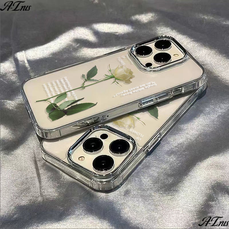 ✅Ốp Điện Thoại Mềm Chống Sốc Họa Tiết Hoa Hồng 13In Cho iPhone12 7plus max14pro 8 11 / C84R