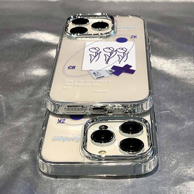 ✅Ốp Điện Thoại Dẻo Họa Tiết Hoa Màu Xanh Dương Xinh Xắn Chống Sốc Cho Iphone Plus7Iphone12In Style 13max8 / Blue Clay 1114pro YIA1