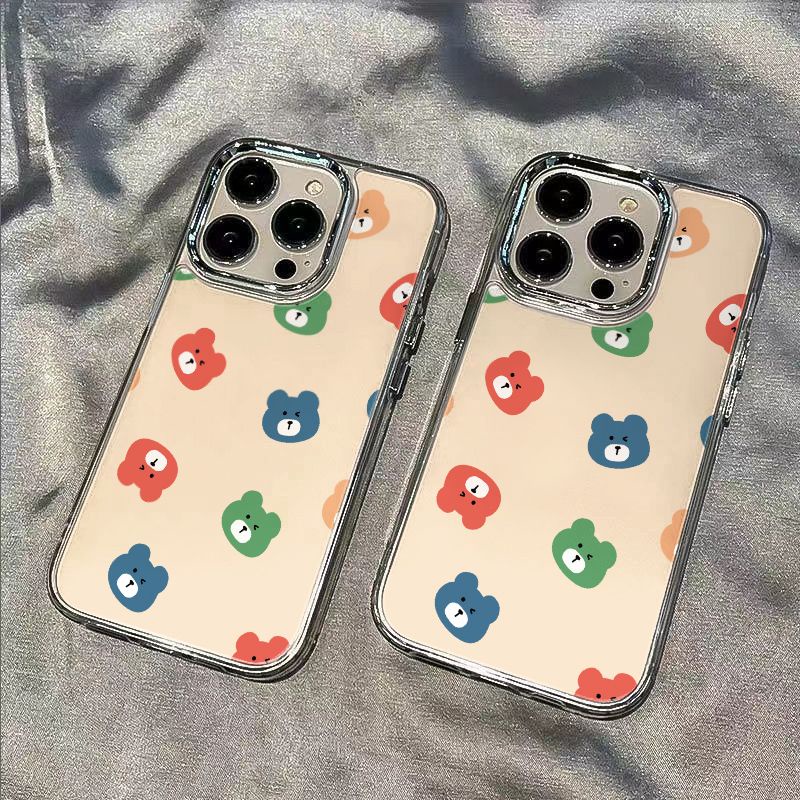 ✅Ốp Điện Thoại Dẻo Họa Tiết Hoạt Hình Chú Gấu Dễ Thương Chống Sốc Cho Iphone12 14pro 7max 1311iPhone12 8 plus
