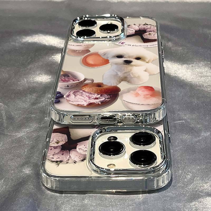 ✅Ốp Điện Thoại Mềm Chống Sốc Hình Chú Chó Trắng Cho Apple plus13 iPhone128 / 7max Cake 1114proins Q8JR