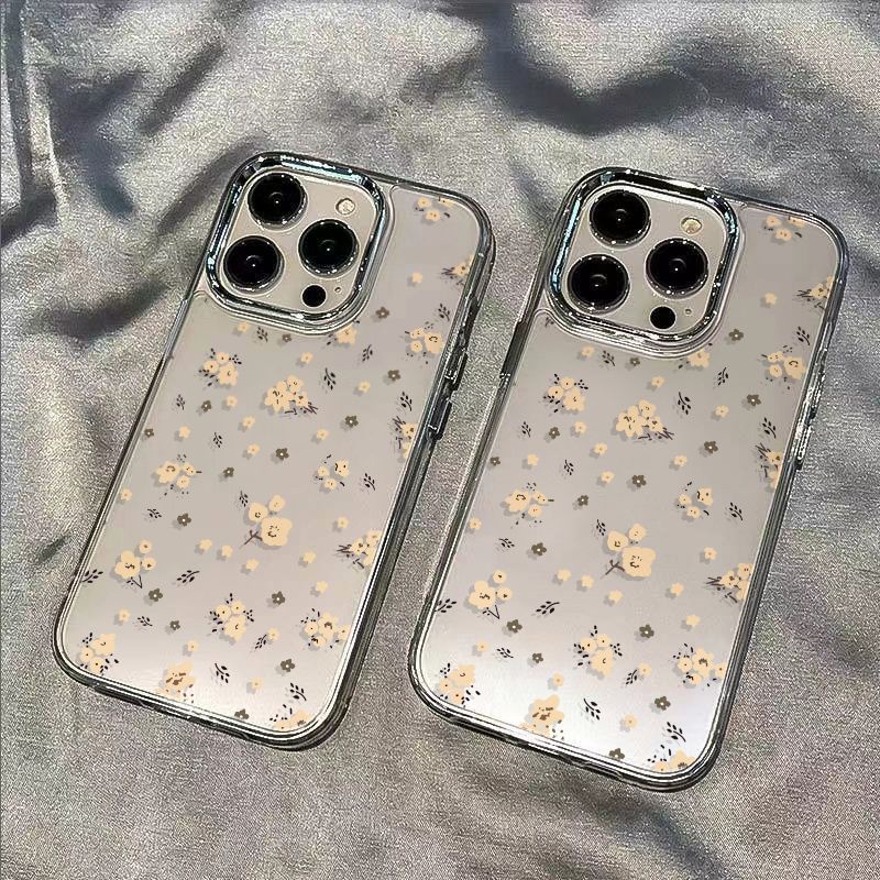 ✅Ốp Điện Thoại Mềm Chống Sốc Họa Tiết Hoa Đơn Giản Cho Iphone 14pro / 813 7Iphone12In Style plus11max