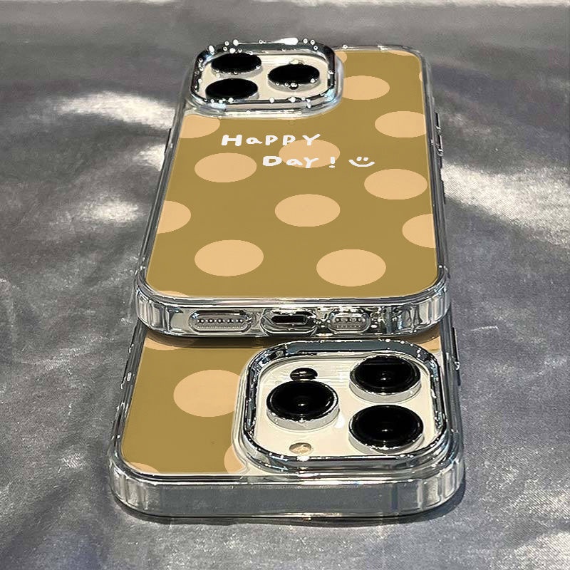 ✅Ốp Điện Thoại Mềm Chống Sốc Họa Tiết Chấm Bi / Mặt Cười Cho Iphone 11maxiPhone1213plus 78In 14pro QXMR