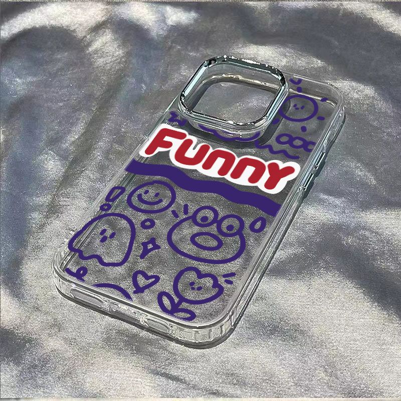 ✅Ốp Điện Thoại Mềm Chống Sốc Họa Tiết Hoạt Hình Graffiti Đơn Giản Cho Iphone Max 7 14pro plus 128 1113ins KCW7