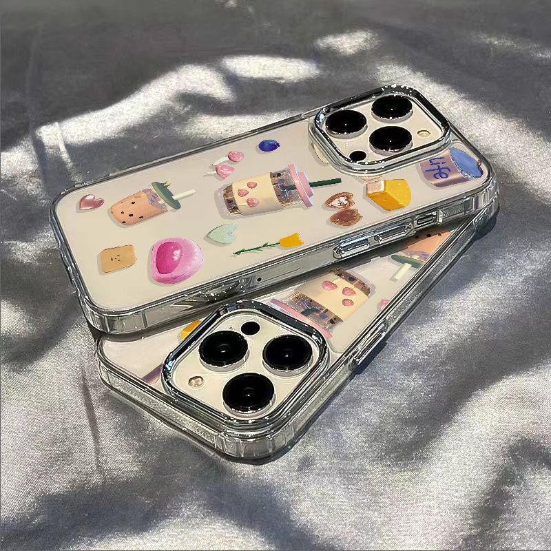 ✅Ốp Điện Thoại Mềm Chống Sốc Hình Bánh Trà Sữa Cho iPhone 7Plus 12118 14pro13max TTFN