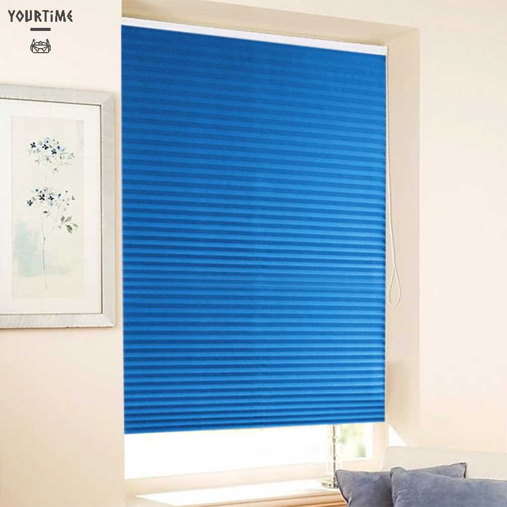 Rèm Cửa Sổ Ban Công Tự Dính Xếp Ly Màu Xanh Dương