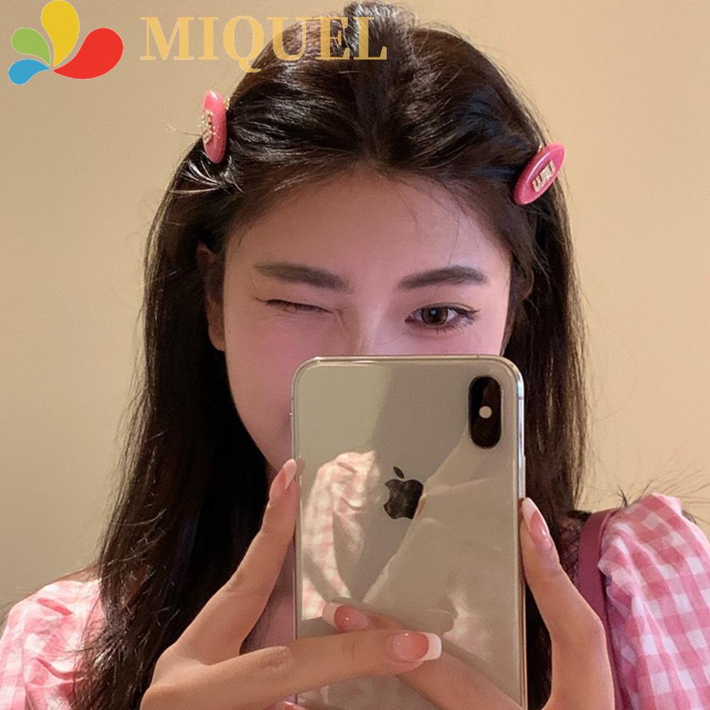 Kẹp Tóc Hình Elip Bằng Resin Dễ Thương Cao Cấp Y2k Thời Trang Cho Nữ