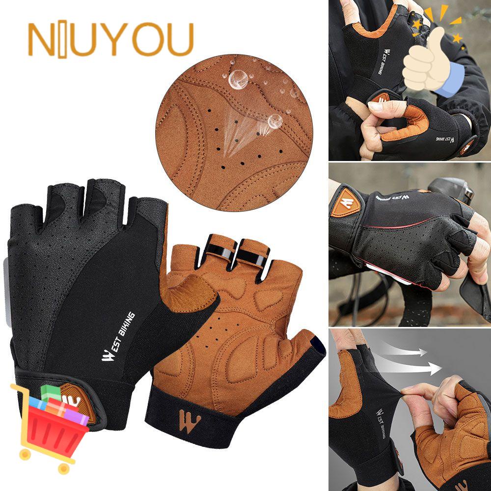 Găng Tay Bằng Da Chống Trượt Thoáng Khí Dùng Lái Xe Đạp / Leo Núi