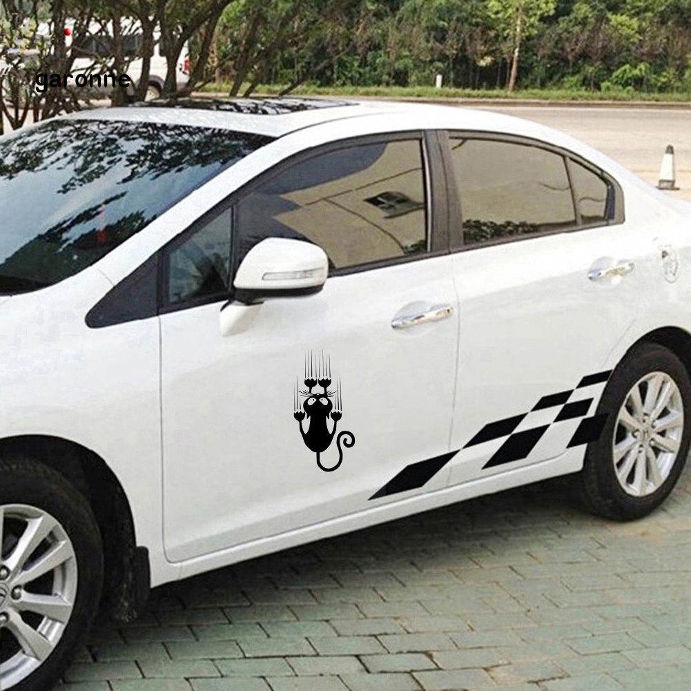 Miếng Dán Trang Trí Xe Hơi Hình Mèo Vui Nhộn Chống Thấm Nước
