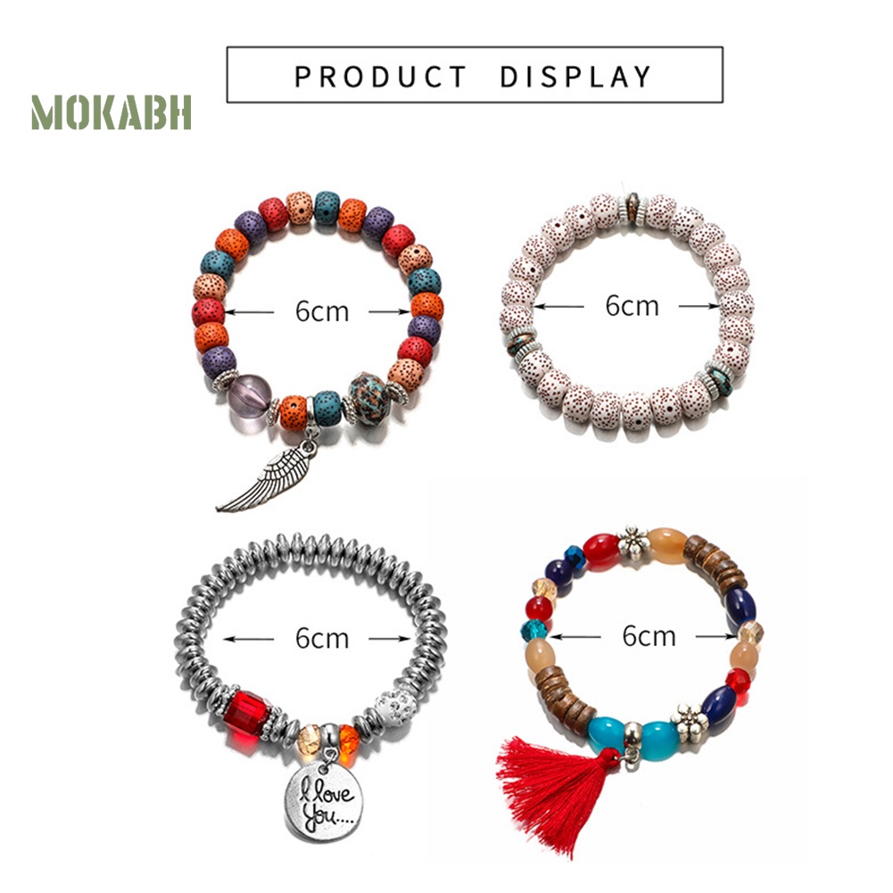 Bộ 4 Dây Chuyền Dạng Tua Rua Họa Tiết Theo Phong Cách Bohemian