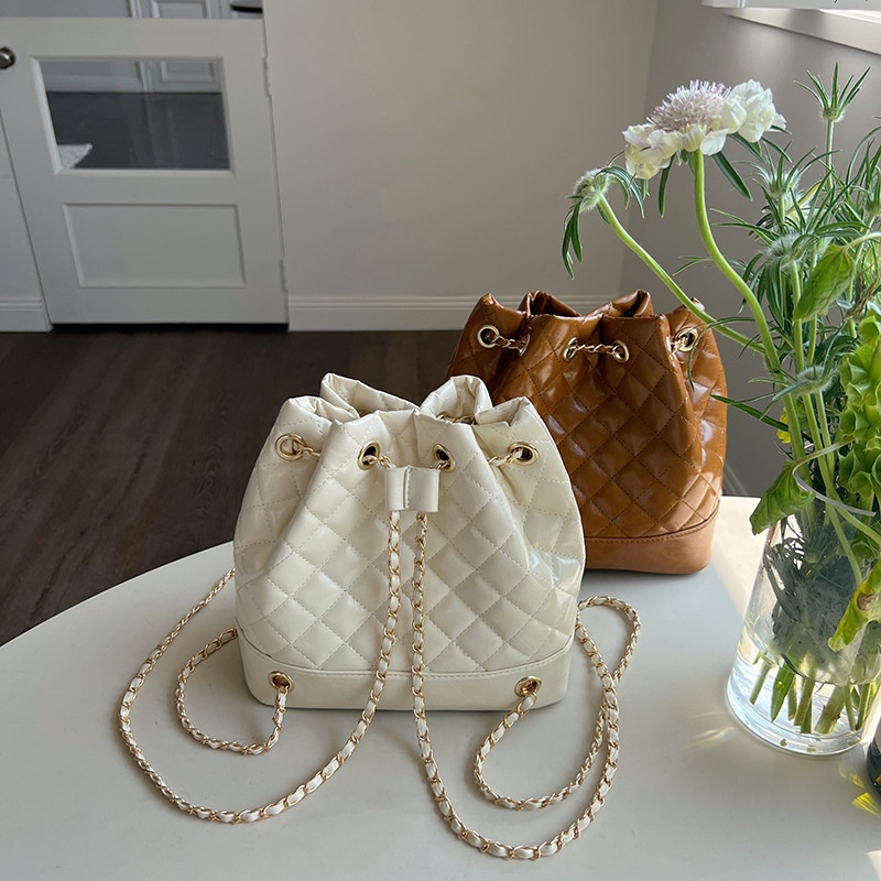 Ba Lô Rút Dây Hình Thoi Thời Trang Cho Nữ