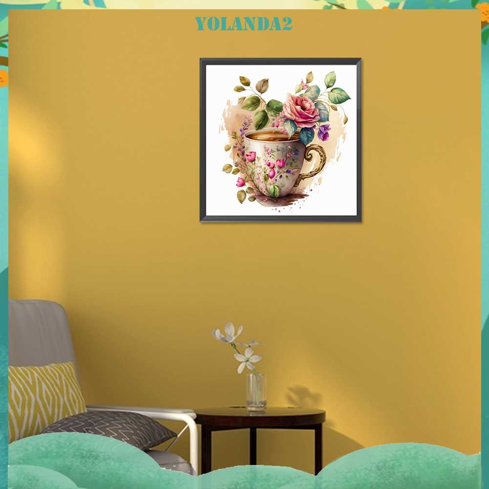 Tranh Đính Đá Kim Cương Toàn Bộ 5D DIY Hình Vẽ Hoa Trang Trí Nhà Cửa