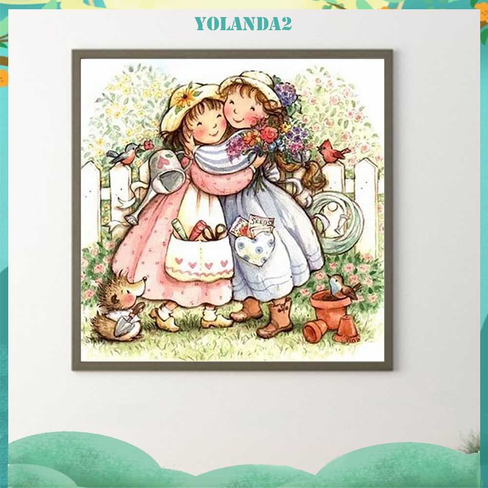 Tranh Đính Đá Kim Cương Toàn Bộ 5D DIY Hình Vẽ Cô Gái Trang Trí Nhà Cửa