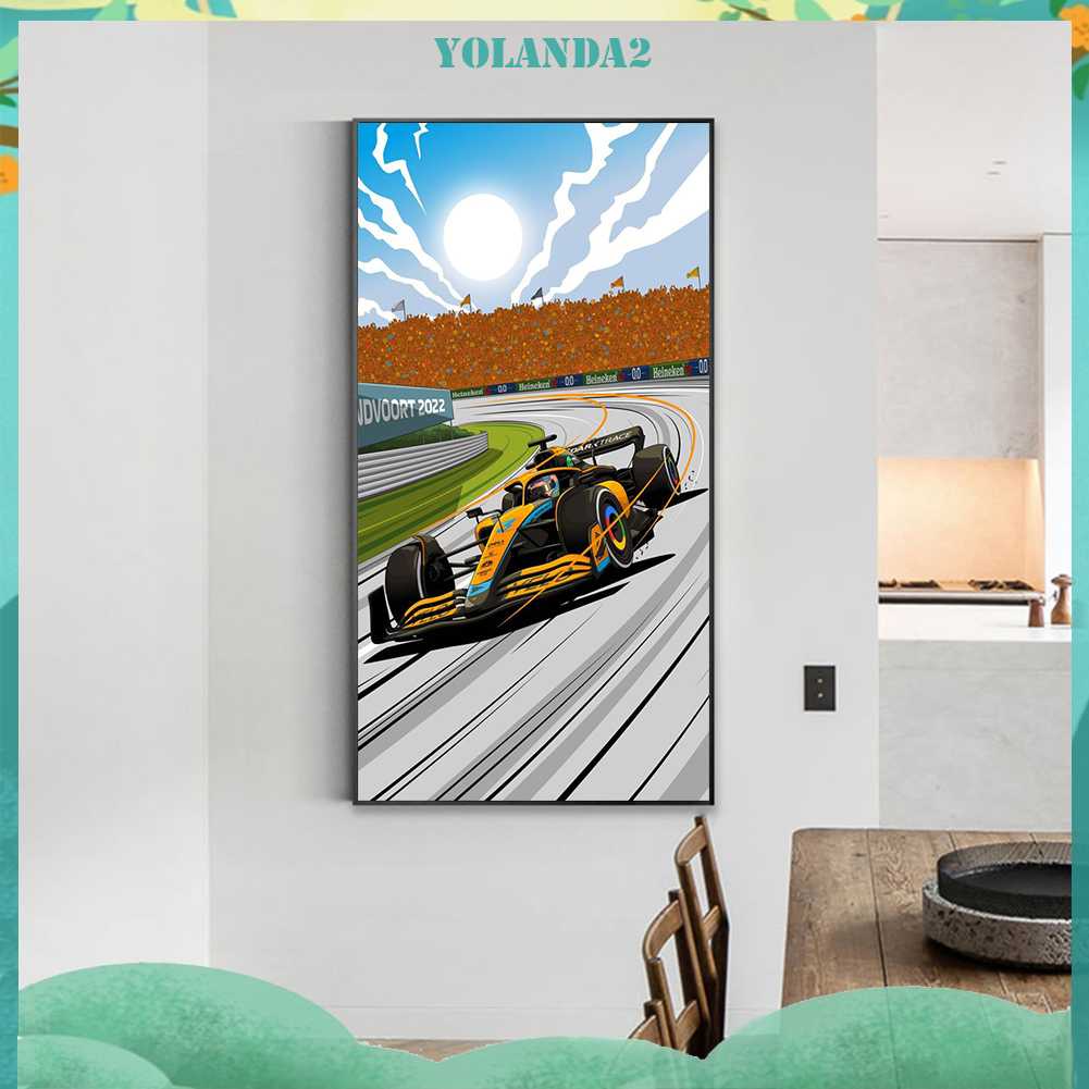 Tranh Đính Đá Kim Cương Toàn Bộ 5D DIY Hình Vẽ Đua Xe