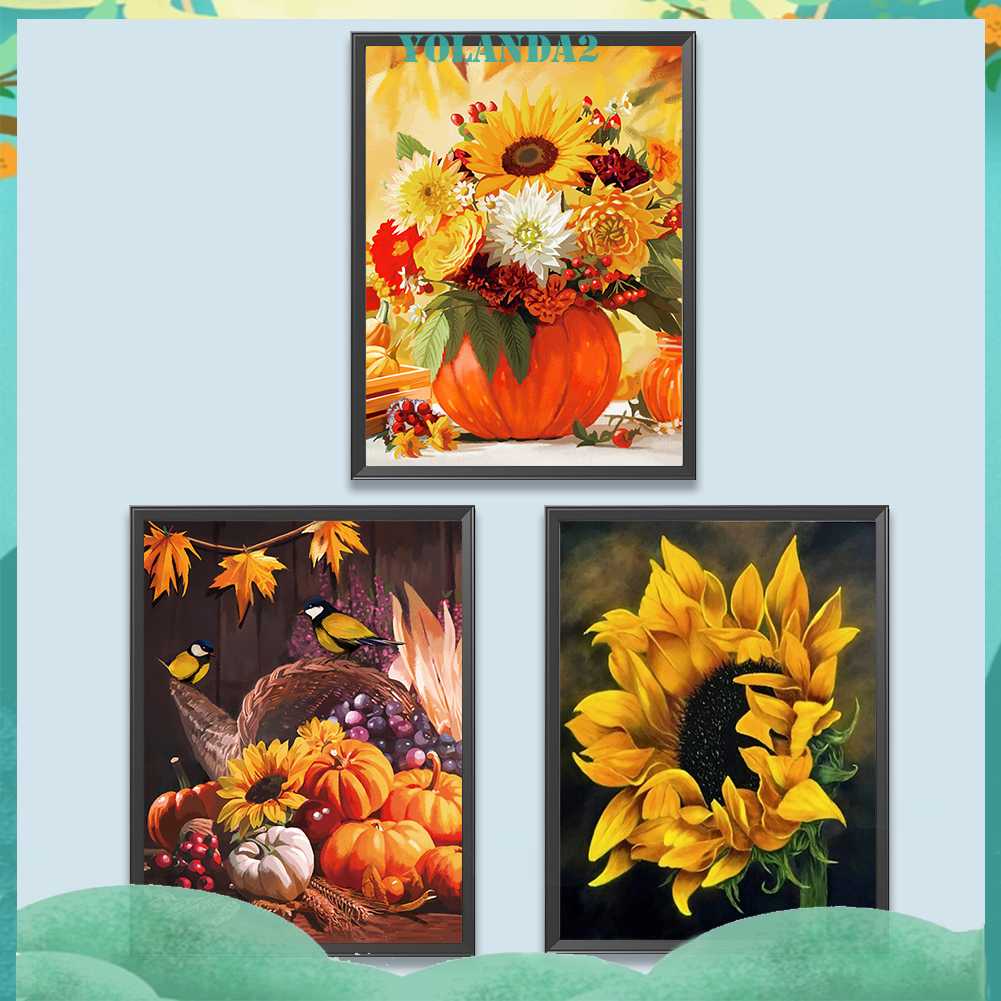 Tranh Đính Đá Kim Cương Toàn Bộ 5D DIY Hình Vẽ Hoa Trang Trí Nhà Cửa