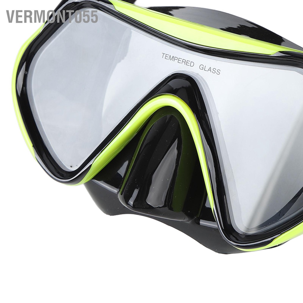 Vermont055 Kính lặn dành cho người lớn Thiết bị bơi ngoài trời với ống thở bằng silicon không có sương mù