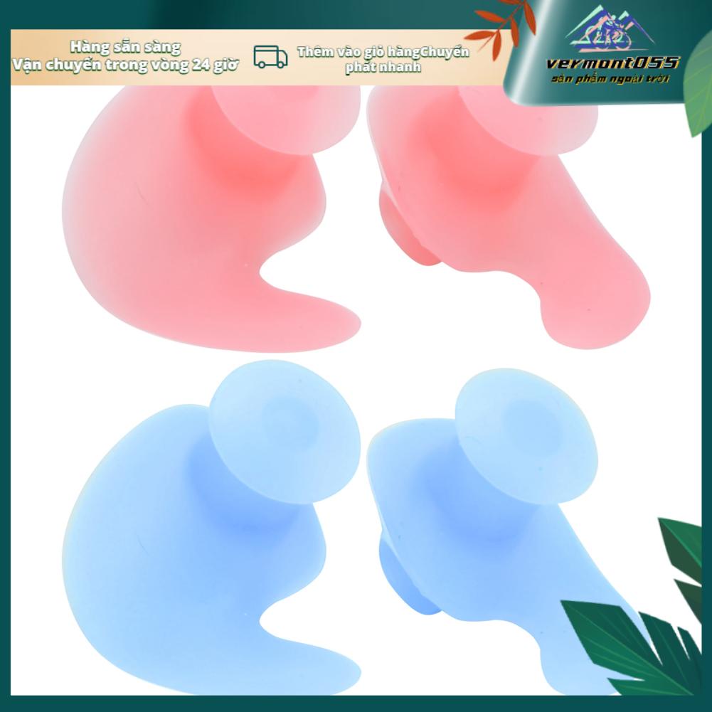Vermont055 TOSWIM 1 Cặp Nút Tai Bơi Silicone Mềm Chống Nước Có Thể Tái Sử Dụng Cho Người Lớn