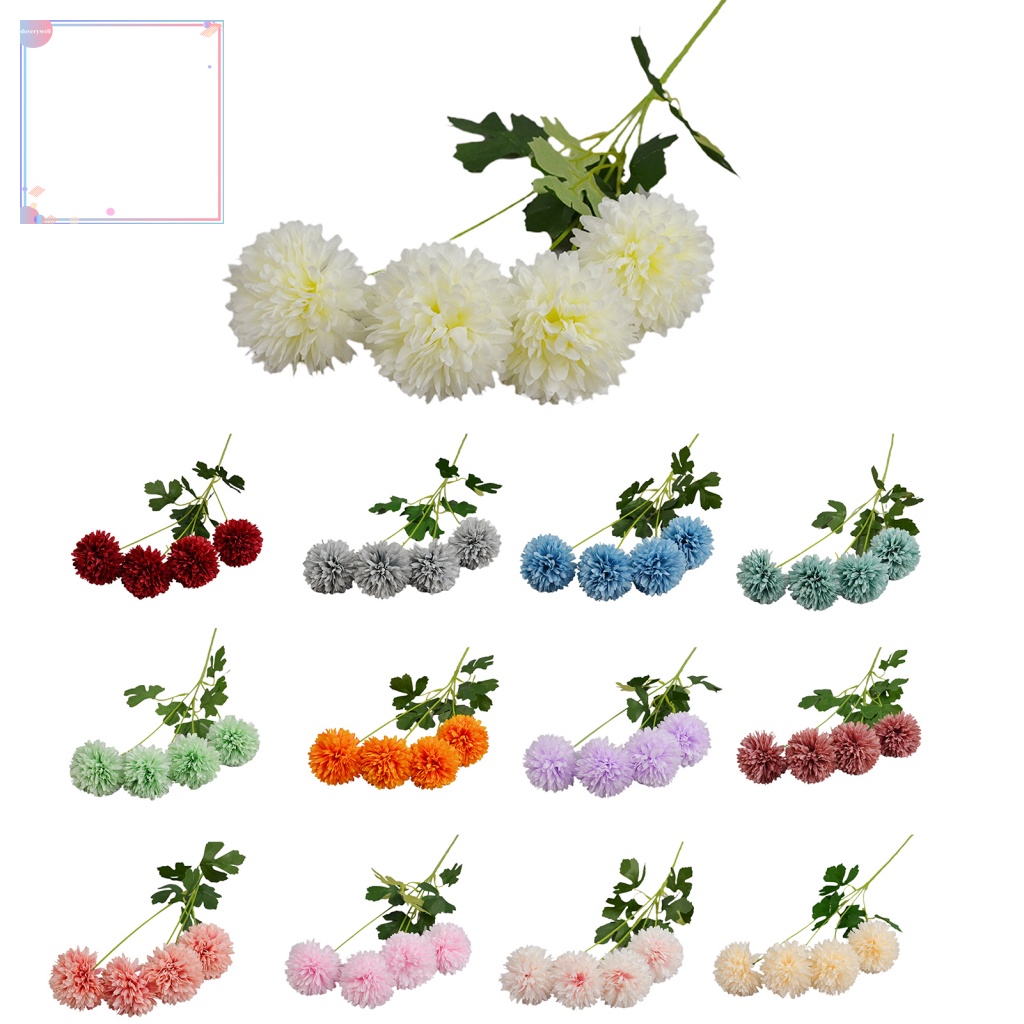 1 Bó Hoa Cúc Giả 4 Bông Trang Trí Tiệc Cưới