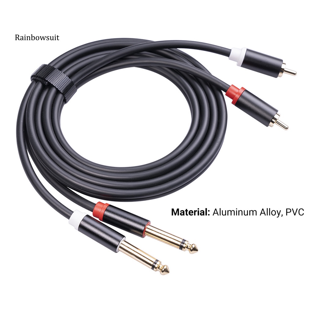 Cáp Âm Thanh AUX Mạ Vàng Chuyển Đổi Từ 2 RCA Sang 2X6.35Mm Chuyên Dụng