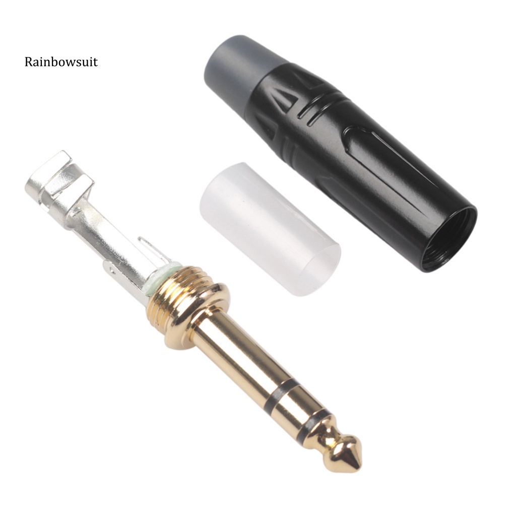 Set 10 Phích Cắm Bằng Hợp Kim Kẽm Mạ Vàng Hai Kênh 6.35mm Cho Đàn Guitar Điện DIY