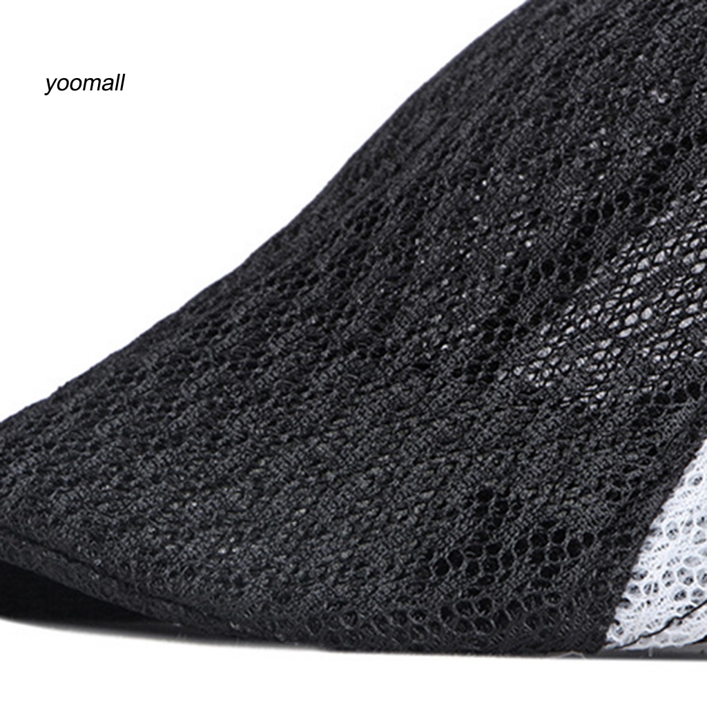 Mũ Beret Chống Nắng Mềm Mỏng Thoáng Khí Phối Màu Tương Phản Có Thể Giặt Cho Nam