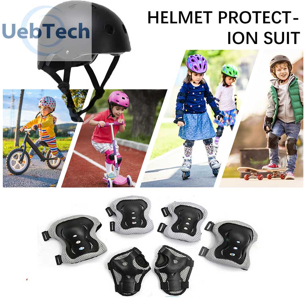 Miếng Đệm Bảo Vệ Đầu Gối &amp; Khuỷu Tay 7 Trong 1 Cho Trẻ Em