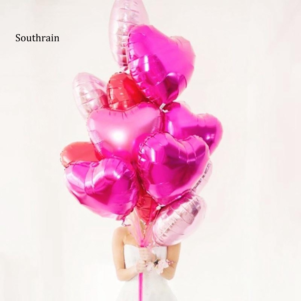 Bong Bóng Lá Nhôm 18 Inch Hình Trái Tim Trang Trí Tiệc