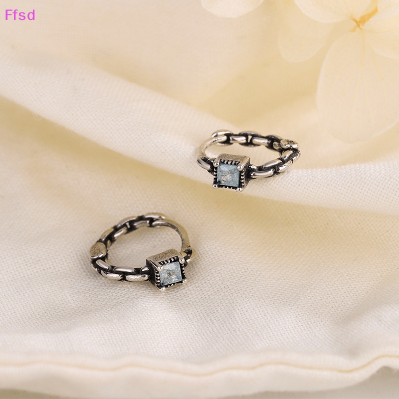 {Ffsd} Khuyên Tai Xỏ Lỗ Hình Khối Đường Cổ Điển Cho Nữ * Bán Chạy