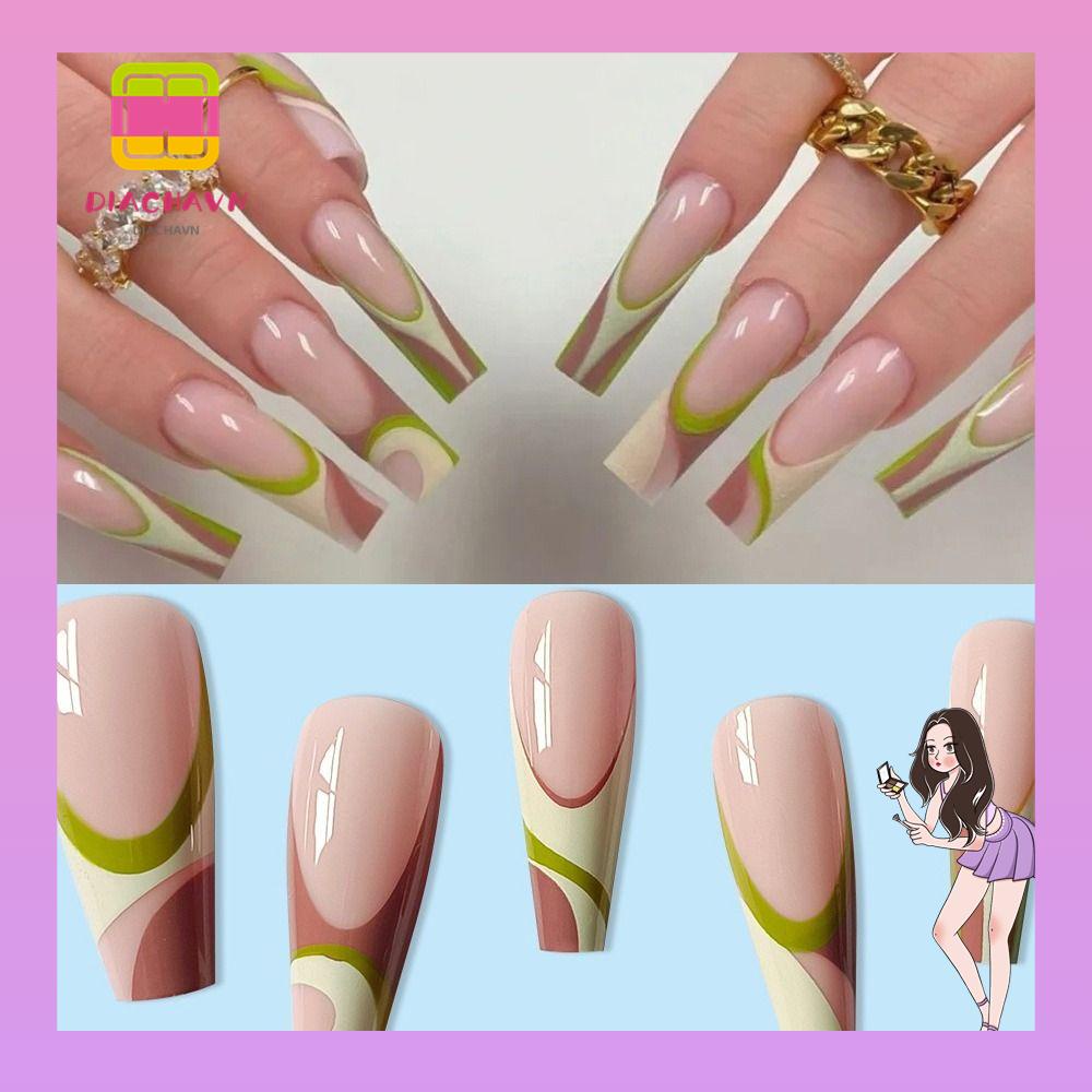 Set 24 Móng Tay Giả Bảo Vệ Toàn Diện Chất Lượng Cao