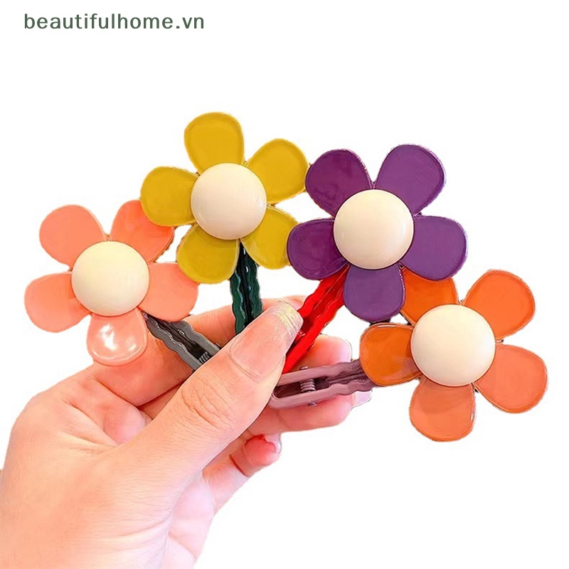 Kẹp Tóc Hình Hoa Nhiều Màu Sắc Ngọt Ngào Cho Nữ