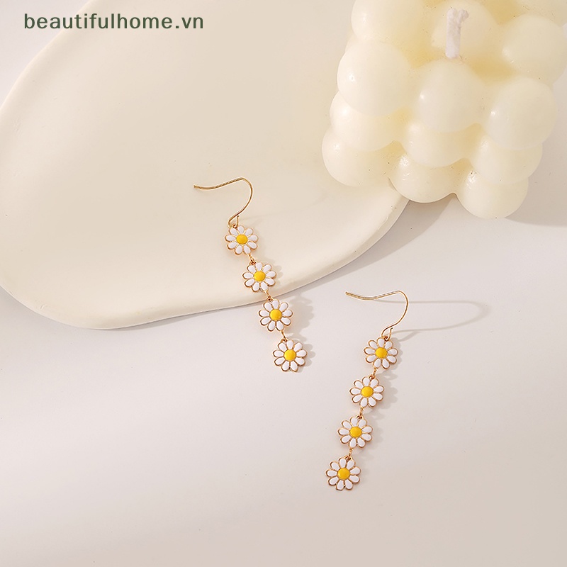 1 Đôi Bông Tai Hình Hoa Cúc Nhiều Màu Độc Đáo Thời Trang Cho Nữ