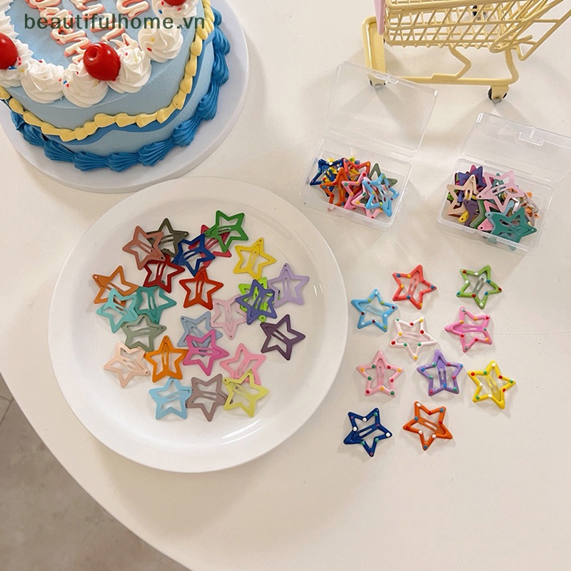 Set 10 / 25 Kẹp Tóc BB Hình Ngôi Sao Dễ Thương Cho Nữ