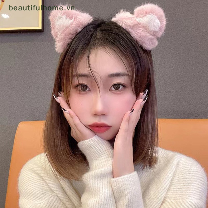 [beautifulhome] Kẹp Tóc Mái Bên / Bên Tai Mèo Hoạt Hình Dễ Thương Ngọt Ngào Cho Nữ [beauty]