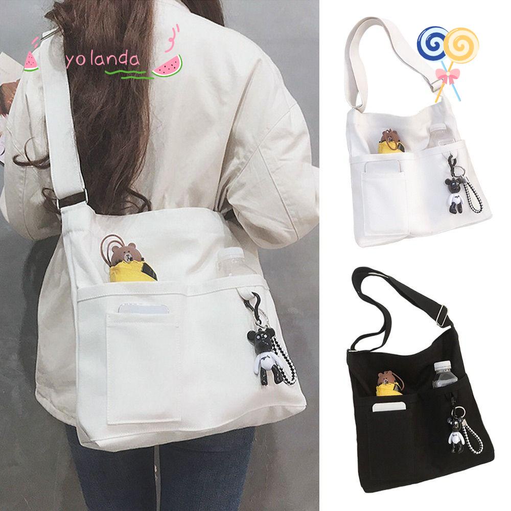 Túi Đeo Vai Vải Canvas Thiết Kế Dễ Thương Cho Nữ