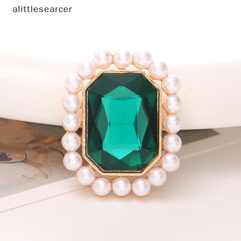 Er Phụ Kiện Trang Sức Ngọc Trai Kim Loại Hình Vuông Sáng Tạo Thời Trang Phong Cách Hàn Quốc