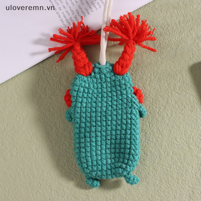 Móc Khóa Thiết Kế Miệng Xúc Xích Đan Len Độc Đáo Dễ Thương Kèm Túi Đựng