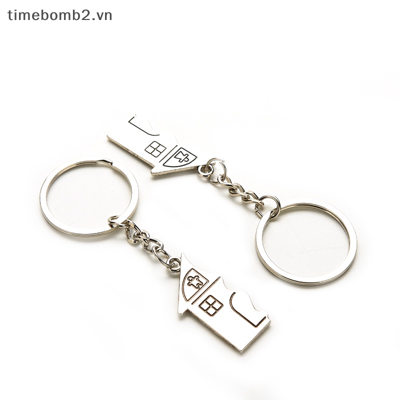 Set 2 Móc Khóa Hình Ngôi Nhà Xinh Xắn Dành Cho Cặp Đôi