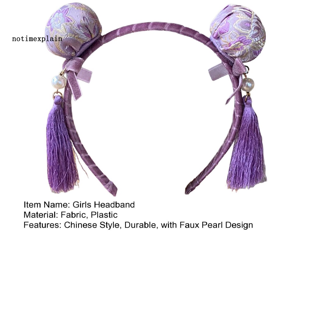 Nta Băng Đô Cài Tóc Đính Ngọc Trai Giả Thiết Kế Tua Rua Đôi Phong Cách Trung Hoa Cho Nữ Mỗi Ngày