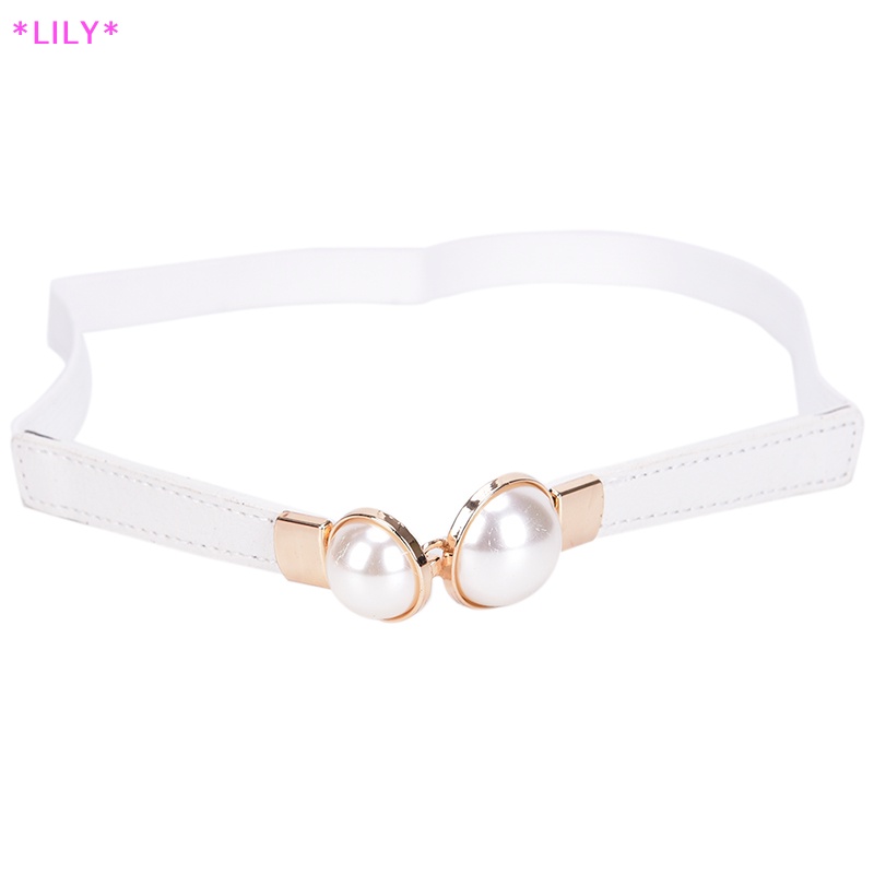 Lily phụ nữ đàn hồi eo con dấu vành đai ngọc trai cho váy váy dây thắt lưng wasit vành đai uuu