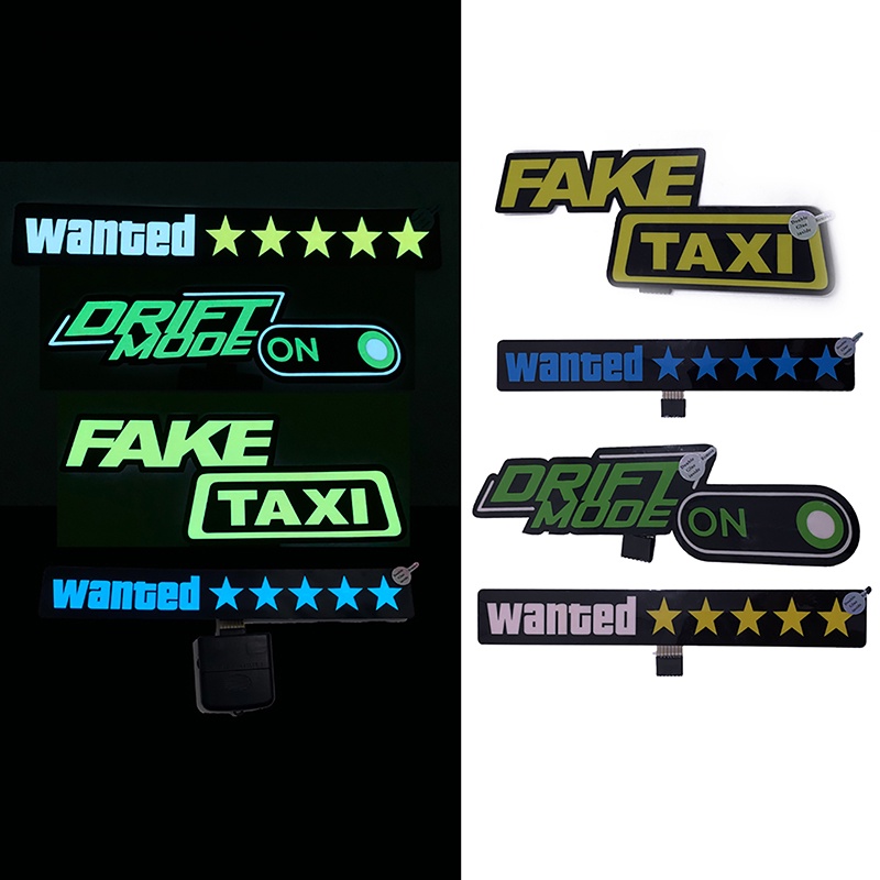 [prosperityus1] Hình Dán Cảnh Báo An Toàn Xe Hơi / Kính Chắn Gió Điện Đèn LED Thời Trang [VN]