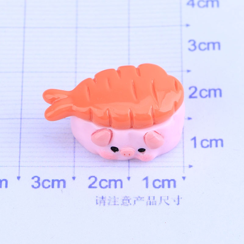 Set 10 Kẹp Tóc Hình Thức Ăn / Chú Heo Dễ Thương Cho Điện Thoại