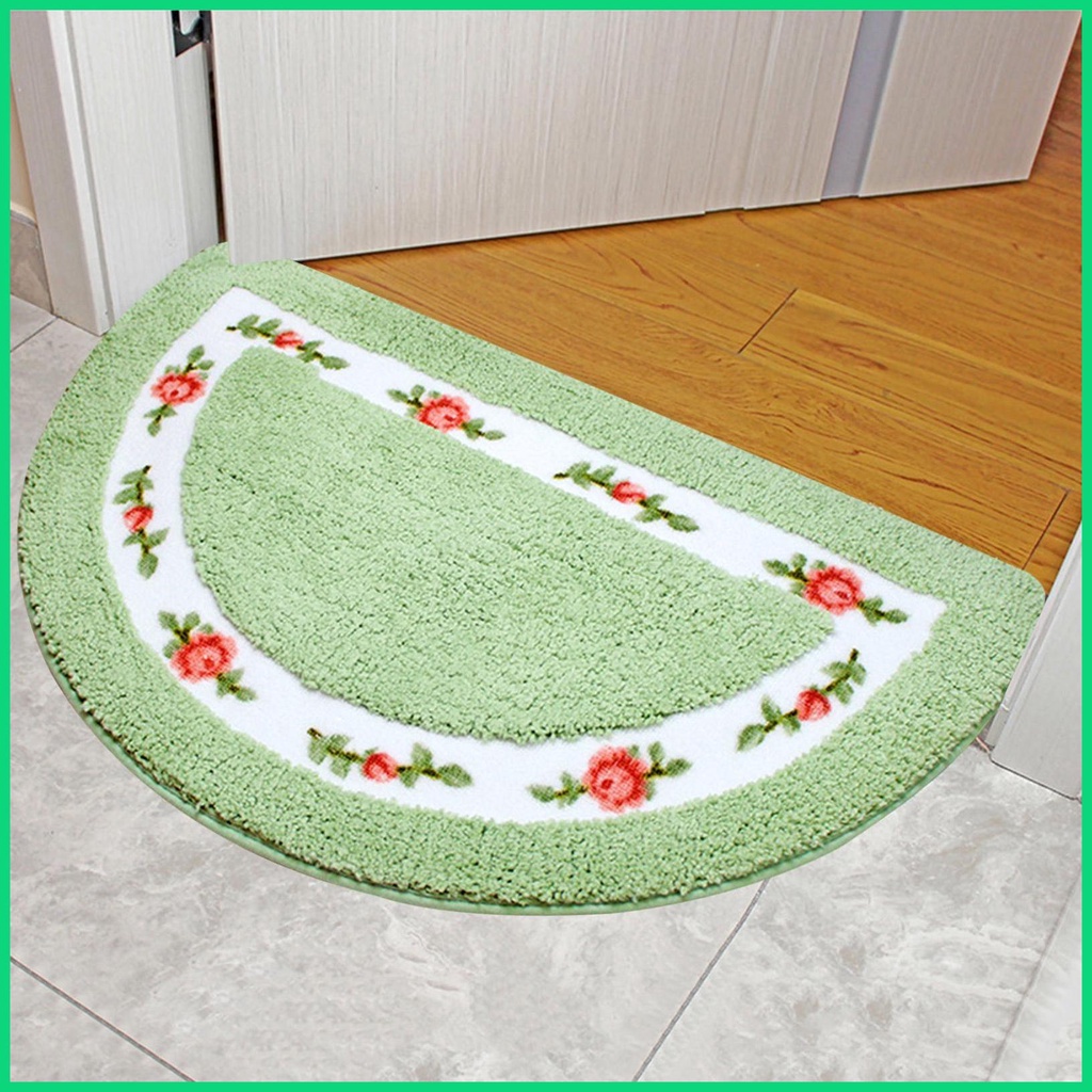 Thảm Chùi Chân Mềm Mại Thấm Hút Tốt In Họa Tiết Hoa Hồng Dành Cho Phòng Tắm / Nhà Bếp