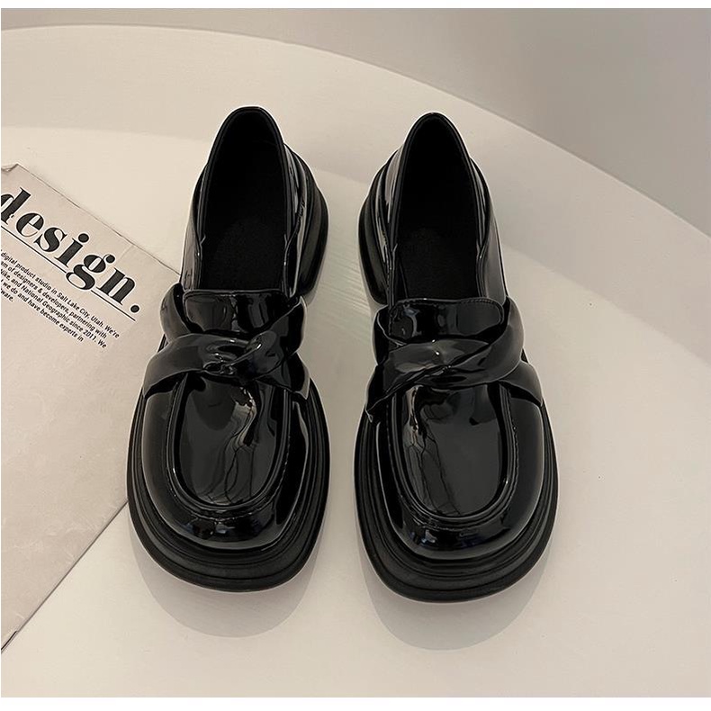 Giày Da Đế Dày Thời Trang Dành Cho Nữ