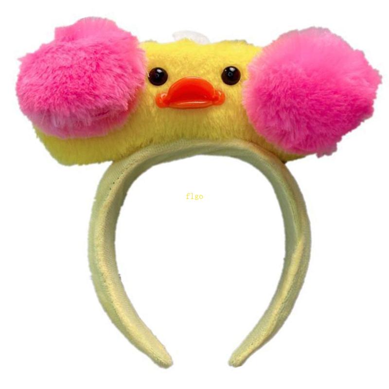 Flgo Băng Đô Cài Tóc Hình Chú Vịt Nhồi Bông Dùng Chụp Ảnh Tiệc Tùng Rave